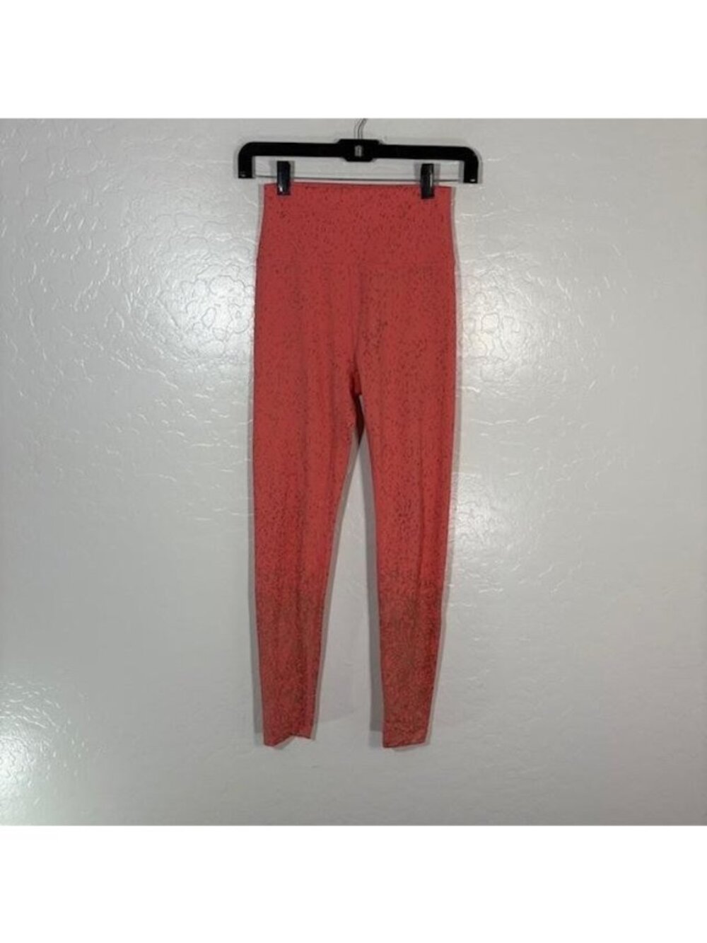 Buffbunny Collection Pants Womens Small Coral Gold Foil High Rise Leggings Yoga